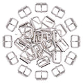 Swpeet 60Pcs 1 Inch / 25mm Heavy Duty Metal Ring Buckle Webbing Belts - color: Sliver, style: Metal Roller Buckles