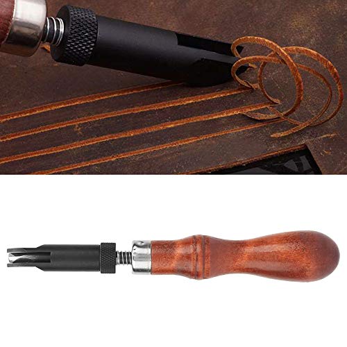 Wood Handle V Cove Base Leather Groover V Type Push Groover Groover Tool Cotton Crochet Thread Type Push Groover Leather Grooving Craft Gouge Tool