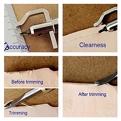 7 in 1 Adjustable Pro Stitching Groover and Creasing Edge Beveler Leathercraft Sets to Sew & Crease Leather