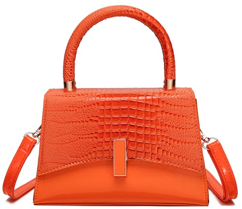 JHVYF Women Small Crossbody Bags Shoulder Bag Classic Satchel Handbags Ladies Cute Purses Satchels bag mini purse for women - color: Orange