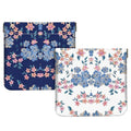 2Pcs PU Leather Small Squeeze Coin Purse Pouch Mini coin Bag Unique And Cute Wallet Cosmetic Bags Change Bag For Women Girls Men （Blue and white flowers - color: Blue and white flowers