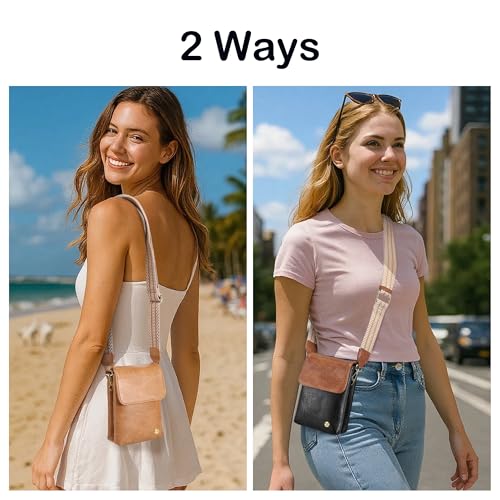MINICAT Small Crossbody Bags for Women Vegan Leather Cross Body Phone Purse | Lightweight Cell Phone Wallet, Women's Shoulder Handbags, Mini Cross Body Bag for Woman Travel Shopping Everyday Daily Use - color: Jet Black