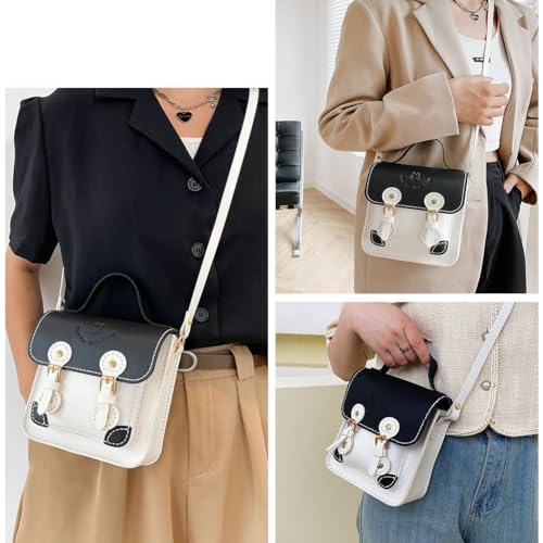 WADORN DIY PU Leather Shoulder Bag Making Set, PU Leather Crossbody Bag Material Craft Tool Set Woman Handmade Satchel Handbag Making Kit 16x6.5x20cm for Handmade Craft Bag Making Accessories, White - color: White
