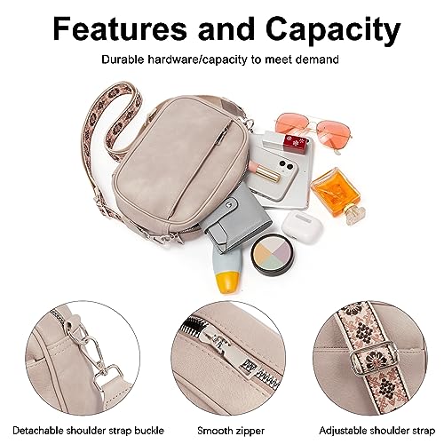 CLUCI Crossbody Bags for Women Crossbody Purses for Women Cross Body Bag Crossbody Purse with Adjustable Wide Strap | Womens Cross Body Bag Purse, Adjustable Wide Strap, Gifts for Women - color: 1-3grey