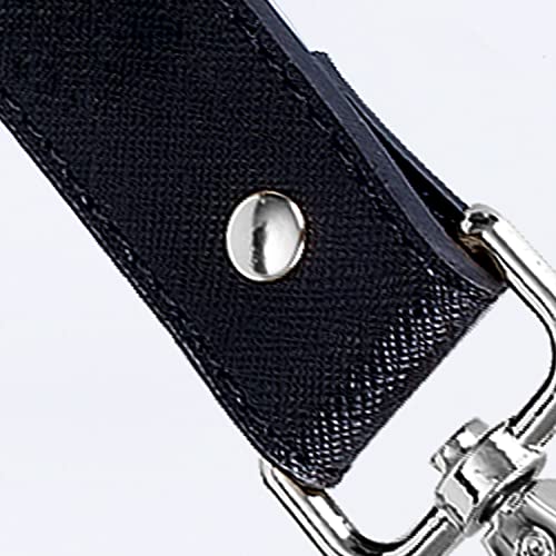 VanEnjoy Full Grain Leather Replacement Strap Shoulder Bag Purse, 0.98 inch Width Gold Hardware(Black-Gun Locks(Crisscross Pattern)) - color: Black-gun Locks(crisscross Pattern), size: 26 inches