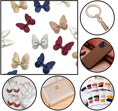 Picheng Pearlescent Faux Leather Fabric: 13.8" x 53" Soft Faux Leather Roll | Lychee Texture Solid Color Faux Leather Sheets Marine Vinyl for Making Crafts Leather Earrings Bows Sewing DIY (Bronze) ﻿ - color: Bronze
