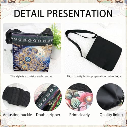 5D Diamond Painting Shoulder Bag, DIY Diamond Art Kits for Adults with Adjustable Strap & Zipper, Artistic Handbag for Women, Perfect for Shopping & Daily Use - color: Blue