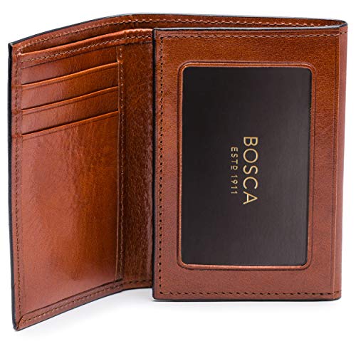 Bosca Men's Double I.D. Trifold - color: Amber