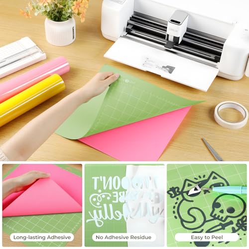 HTVRONT Cutting Mat 6 Pcs, 12x12 & 12x24, Compatible with Maker & Explore - color: Green,Purple,Blue, size: 12x12 & 12x24 in