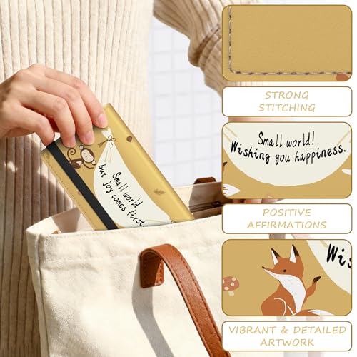 Tipmile Checkbook Covers for Personal Checkbook, PU Leather Checkbook Holder for Women and Men with Elastic Band, Effortless Sophistication - color: K Small World