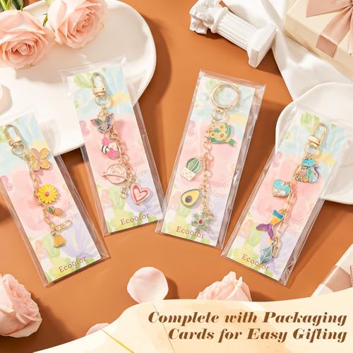 Ecoofor 397 Pcs Keychain Making Kit for Kids & Adults — Includes 16 Keychain Clips, 15 Extender Chains, 107 Charms, Beading Accessories, Jewelry Pliers — DIY Bag Charms & Jewelry Craft Kit Supplies - color: Gold-397Pcs Kit