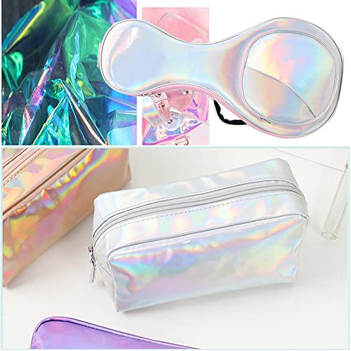 HGUAN Holographic Vinyl Fabric 12"x53"(30cm x 135cm),1roll Faux Leather Sheets are Suitable for Bows,Leather Earrings and Other DIY Craft Items (Purple) - color: Purple