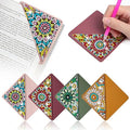 WIVICO 4Pcs Diamond Painting Bookmarks, Diamond Pearl Art Kits for Adults | DIY Diamond Dots Paint By Numbers Kit,Gifts for Book Lovers(Mandala)