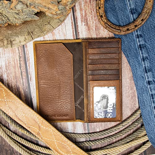 HOOEY Leather Men’s Western Rodeo Wallet (Canyon - Tan/Brown) - color: Canyon -- Tan/Brown