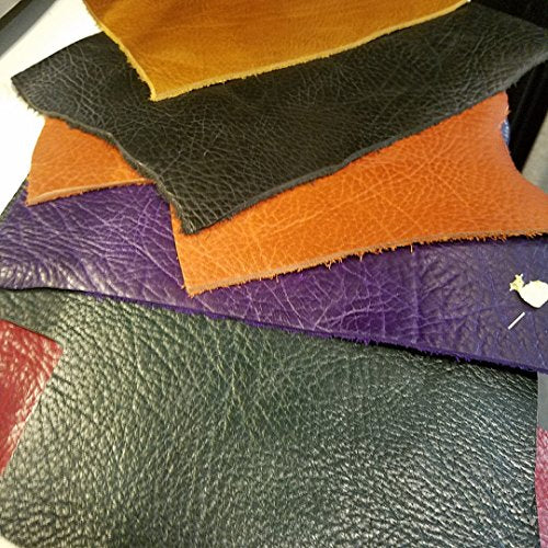NAT LEATHERS™ scrap 2 lbs. of remnants trimming Cow hide shoe handbag and upholstery cuts colors nappa, embossed metallic leathers in 2.5-3.0 oz 1.2-1.4 mm about 2 pound Leather Skin (2 lbs) - size: 2 lbs