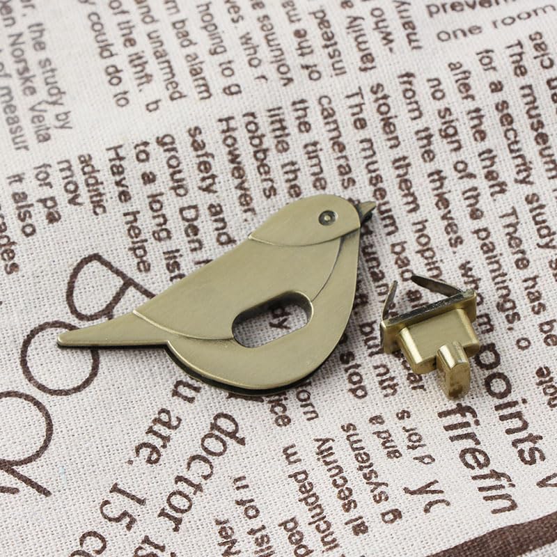 3Pcs Metal Bird-Shaped Lock Clasp Buckle Secure Fashionable and Easy to Use Hardware Accessory for Leather Bags Purses and Handbags DIY Craft Supplies