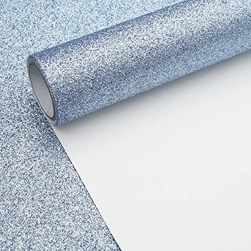 Sky Blue 11.8X 53 Inch (30 x 135 cm) Sparkly Superfine Glitter Leather Rolls Shiny Faux Fabric Canvas Perfect for Craft DIY Handmade Projects Patchwork Bow Earring Craft Key Chain - color: Sky Blue