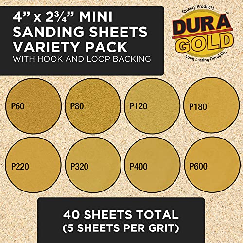 Dura-Gold Luthier Acoustic Guitar Master Woodworker Hand Sanding Block Set with 40 Sheet Hook & Loop Sandpaper Kit - Music Radius Repair Tools, Convex & Concave Profile Shapes, File Sticks - Sand Wood - size: 10-Piece