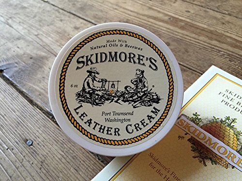 Skidmore's Leather Cream Pint + 2 Featherline Applicator Brushes