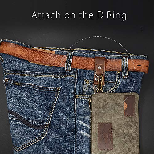 diodrio EDC Leather Strap Keychain Holder, Heavy Duty Belt Clip Key Ring Fob Holder. 2 per Pack. - color: Chestnut