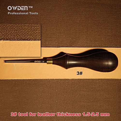 OWDEN Professional Edge beveles for leather craft (3#),Leather tool - size: 3#