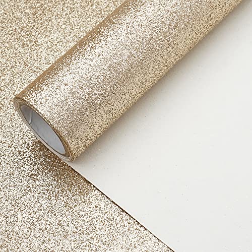 Champagne 11.8X 53 Inch (30 x 135 cm) Sparkly Superfine Glitter Leather Rolls Shiny Faux Fabric Canvas Perfect for Craft DIY Handmade Projects Patchwork Bow Earring Craft Key Chain - color: Champagne