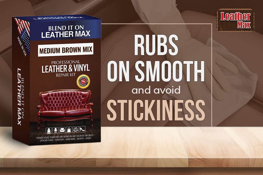 Leather Max Quick Blend Refinish and Repair Kit, Restore Couches, Recolor Furniture & Repair Car Seats, Jackets, Sofa, Boots / 3 Color Shades to Blend with Leather, Vinyl and Bonded (Brown Mix) - color: Earth Browns