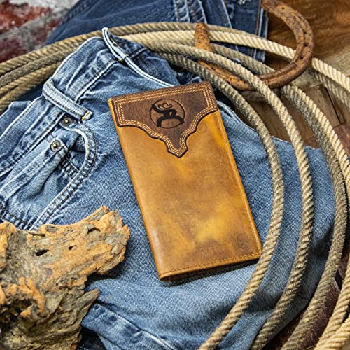 HOOEY Leather Men’s Western Rodeo Wallet (Canyon - Tan/Brown) - color: Canyon -- Tan/Brown