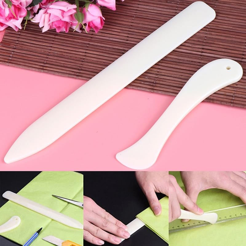 2Pcs/Set Bone Folder Craft Tools Leather Scoring Folding Creasing Paper Accessory