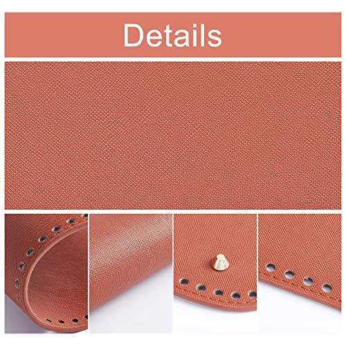 PH PandaHall 2pcs Crochet Bag Bottom 11.8x5.9" Oval Purse Bottom PU Leather Bottom Shaper Pad Bags Cushion Base with Holes for Leather Purse Handbags Shoulder Tote Bags Knitting Crocheting, 4mm Hole - color: Brown