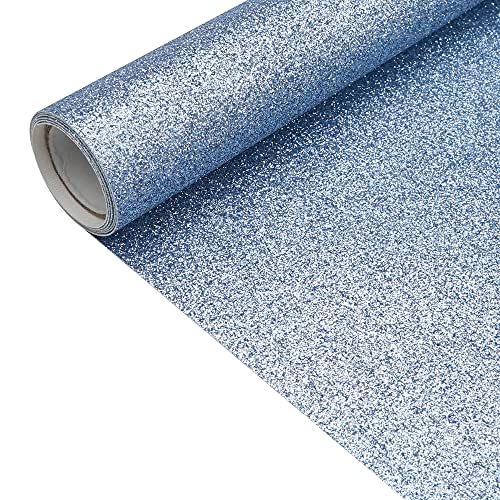 Sky Blue 11.8X 53 Inch (30 x 135 cm) Sparkly Superfine Glitter Leather Rolls Shiny Faux Fabric Canvas Perfect for Craft DIY Handmade Projects Patchwork Bow Earring Craft Key Chain - color: Sky Blue