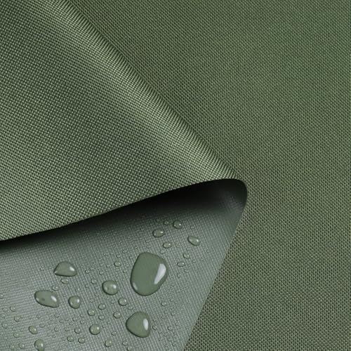 Waterproof Marine Canvas Fabric by The Yard 58" W 600D PVC Backing 10 Yards | 100% Waterproof, Polyester Fabric Upholstery Material, for Outdoor Indoor Marine Awning Tent Boat Furniture Cover, Army Green - color: Army Green, size: 10 Yards