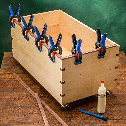 Rockler Medium Spring Bandy Clamps (Pair) One-Handed Nylon Clamps | Spring Clamps – Quick One-Handed Clamping – Medium Bandy Clamps – Nylon Construction – Pair Pack - size: 1PACK-Medium
