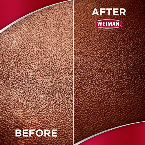 Weiman Leather Cleaner, Conditioner & Protector, 2 Pack Spray with Cloth | UV Protection from Cracking & Fading, All Finished Leather Surfaces, Auto, Sofas, Shoe, Bag & Jacket - size: 22 Fl Oz (Pack of 2)