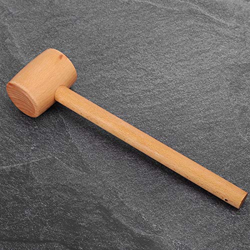 Diydeg Beech Wood Mallet, High Hardness, Damage-free Striking, Ideal for Woodworking, Leather Craft, Printing Leather Crafts, 11.6x2.8x2.0 inches