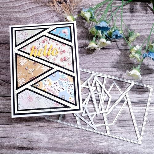 Metal Cutting Die for Scrapbooking - Cut Stencils for DIY Scrapbook Photo Album Decorative Paper Card, Card Making Supplies & Crafting Die Cut (Irregular Background Box 5.5 x 3.9 in) - color: Irregular Background Box 5.5 x 3.9 in