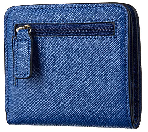 Toughergun Women’s Small Slim Leather Wallet with RFID Protection, Compact Bifold Mini Purse with Clear ID Window - color: CH Deep Blue