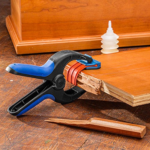Rockler Medium Spring Bandy Clamps (Pair) One-Handed Nylon Clamps | Spring Clamps – Quick One-Handed Clamping – Medium Bandy Clamps – Nylon Construction – Pair Pack - size: 1PACK-Medium