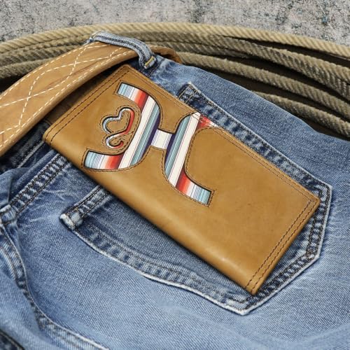 HOOEY Leather Men's Western Rodeo Wallet (Hands-Up - Sunset Serape) - color: Hands-Up - Sunset Serape
