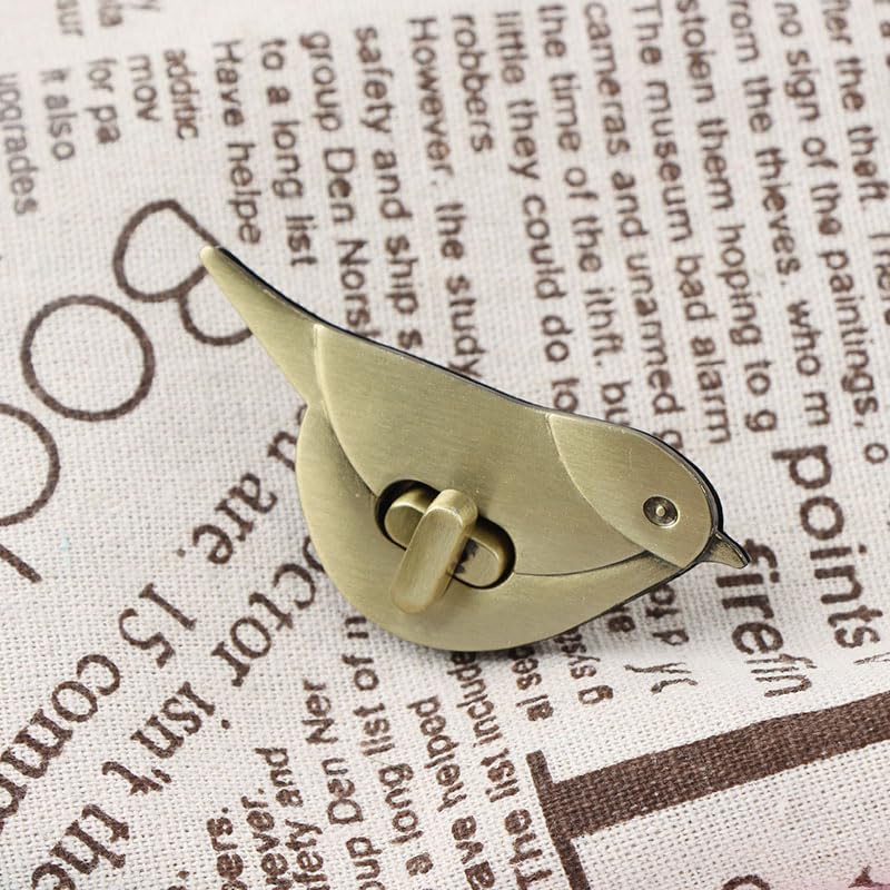 3Pcs Metal Bird-Shaped Lock Clasp Buckle Secure Fashionable and Easy to Use Hardware Accessory for Leather Bags Purses and Handbags DIY Craft Supplies