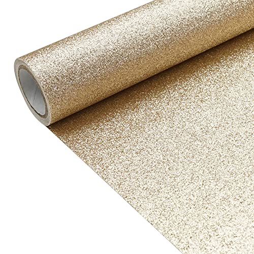 Champagne 11.8X 53 Inch (30 x 135 cm) Sparkly Superfine Glitter Leather Rolls Shiny Faux Fabric Canvas Perfect for Craft DIY Handmade Projects Patchwork Bow Earring Craft Key Chain - color: Champagne