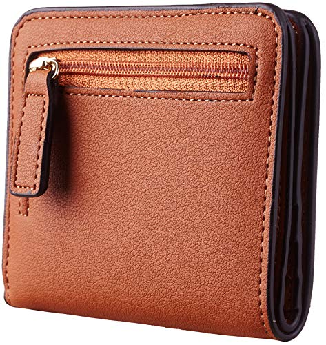 Toughergun Women’s Small Slim Leather Wallet with RFID Protection, Compact Bifold Mini Purse with Clear ID Window - color: 13 ReNapa Tan