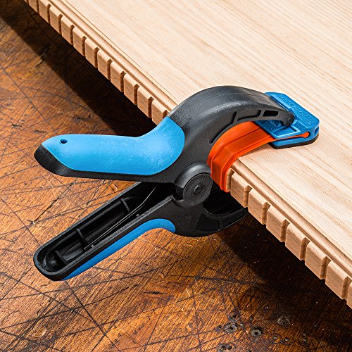 Rockler Medium Spring Bandy Clamps (Pair) One-Handed Nylon Clamps | Spring Clamps – Quick One-Handed Clamping – Medium Bandy Clamps – Nylon Construction – Pair Pack - size: 1PACK-Medium