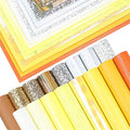 16 Pieces 8x6 Inch New Contrast Colors White Yellow Gold Series Faux Leather Fabric Sheets Include Litchi Fine Chunky Glitter Butterfly Flamingo Patent Holographic for Leather Earring Bows Making - color: White Yellow Gold Series