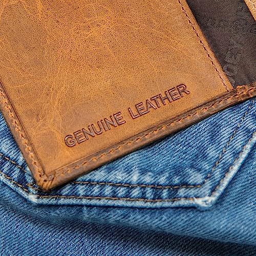 HOOEY Leather Men’s Western Rodeo Wallet (Hawk - Brown/Sunset Serape) - color: Hawk - Brown/Sunset Serape