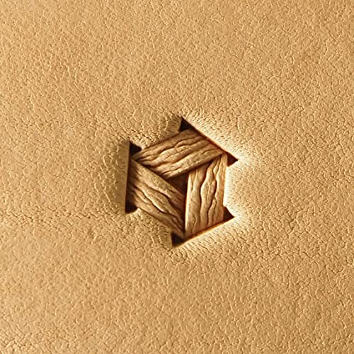 DandS ltd Leather Stamp Tool, Basket Weave, Professional Steel Craft Tool for Leatherworking, Embossing, Carving & Stamping Leather Projects, Belts Wallets & DIY Projects Compatible with Mallet #523M - color: Basket weave 0.39 x 0.39"