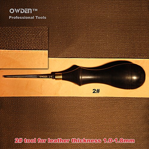 OWDEN Professional Leather Edge Beveler, Size 2#,Leather Tool. - size: 2#