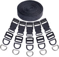 Swpeet 41Pcs 3/5 Inch DIY Making Bag Kit, Including Flat Side Release Buckles and Tri-glide Slides and D Rings with 1 Roll 5 Yards Nylon Webbing Straps for DIY Making Luggage Strap, Pet Collar - size: 15mm