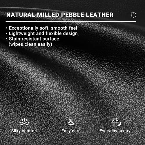Genuine Leather Hobo Bags for Women Crossbody Purses Work Tote Bag Designer Shoulder Handbags with 2 Straps - color: Black