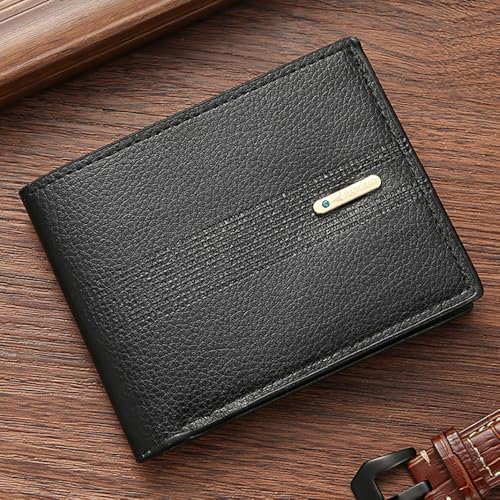 Slim Wallet for Men with Money Clip, Minimalist Wallet with Zipper, Bifold Mens Wallets with Credit Card Holder, PU Leather Men's Wallet with Coin Purse, Carteras Para Hombres (Black Z) - color: Black Z